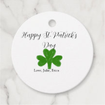 Glad St. Patrick's dag grön shamrock namn