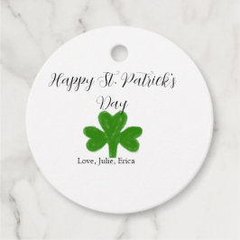 Glad St. Patrick's dag grön shamrock namn Gåvor Etiketter