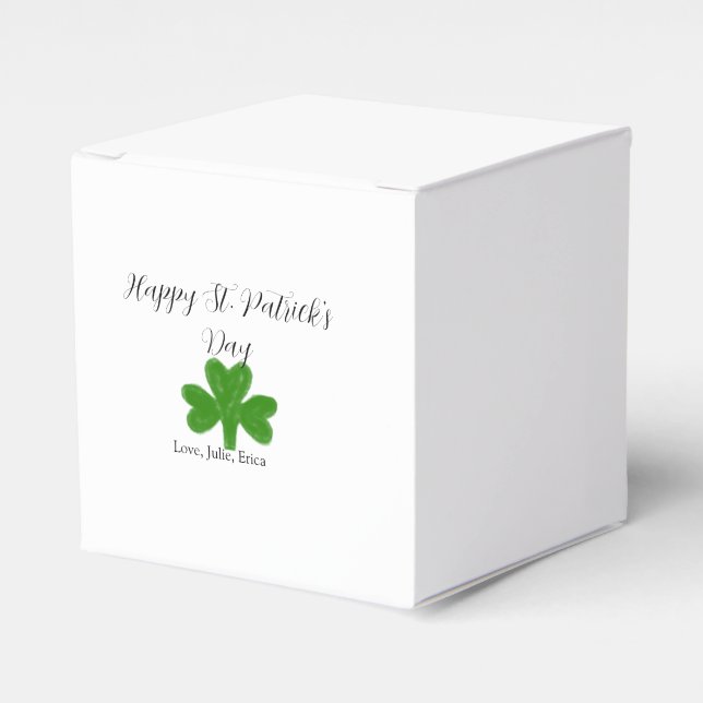 Glad St. Patrick's dag grön shamrock namn  Presentaskar (Framsidan Sidan)