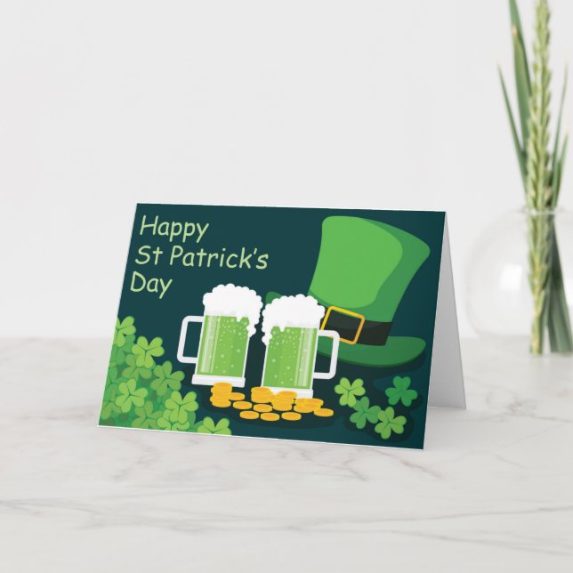 Glad St. Patricks dag Helgkort (Framsida)