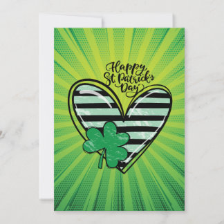 Glad St Patricks dag Hjärtat  Julkort