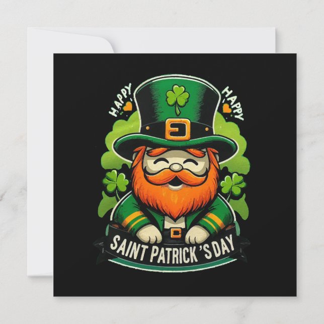 Glad St. Patricks dag Inbjudningar (Baksida)