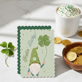 Glad St. Patricks dag Irländskt gratulationskort Julkort