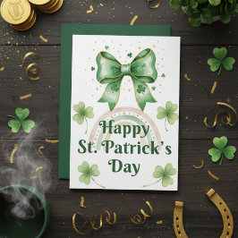 Glad St. Patricks dag Irländskt gratulationskort Julkort