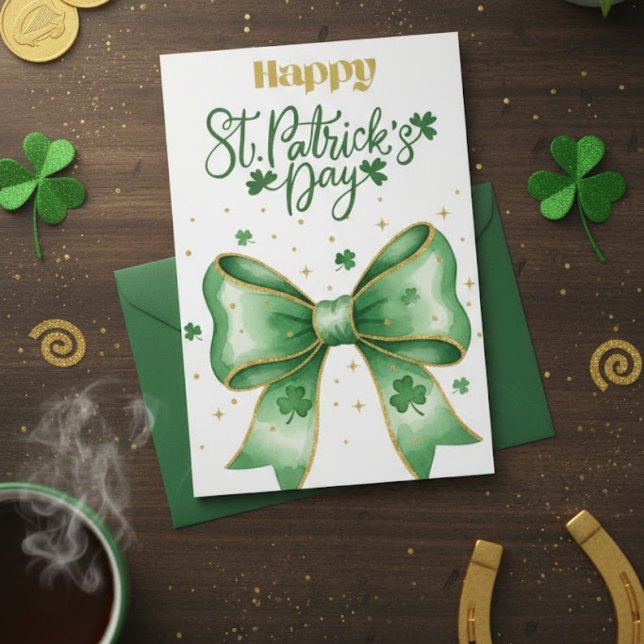 Glad St. Patricks dag Irländskt gratulationskort Julkort (Skapare uppladdad)