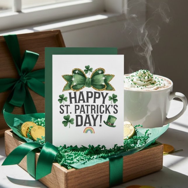 Glad St. Patricks dag Irländskt gratulationskort Julkort (Skapare uppladdad)