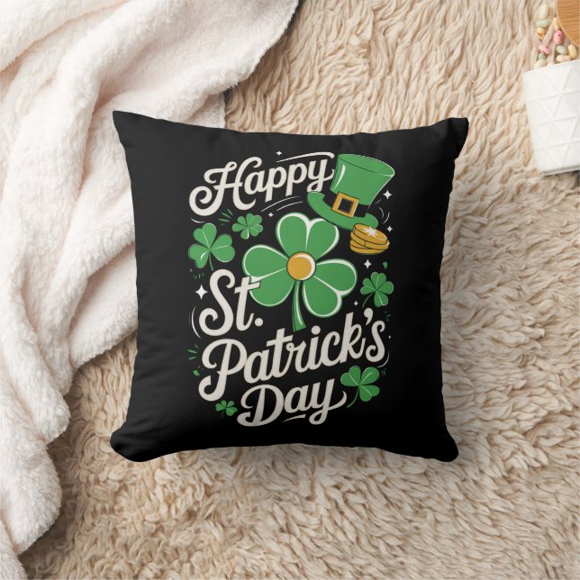 Glad St. Patricks dag irländskt kulturarv St Patty Kudde (Filt)