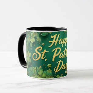 Glad St. Patricks dag Klöver Design Mugg