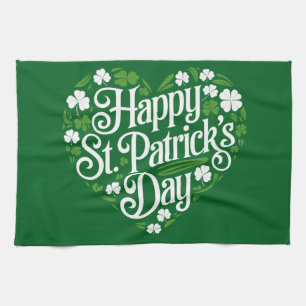 Glad St. Patricks dag Kökshandduk