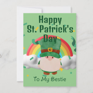 Glad St. Patricks dag Lucky Shamrocks Enkel Julkort
