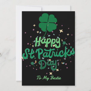 Glad St. patricks dag Lucky Shamrocks Enkel Julkort