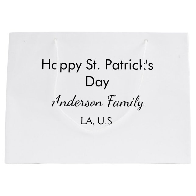 Glad st. Patricks dag namn familj plats enkel g (Framsidan)