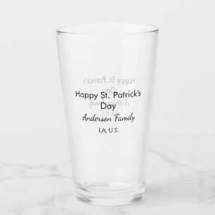 Glad st. Patricks dag namn familj plats enkel g Glaskopp