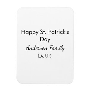 Glad st. Patricks dag namn familj plats enkel g Magnet
