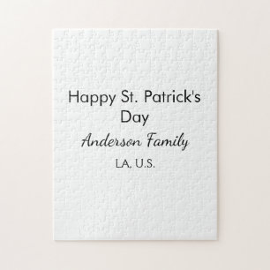 Glad st. Patricks dag namn familj plats enkel g Pussel