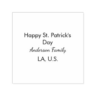 Glad st. Patricks dag namn familj plats enkel g Självfärgande Stämpel