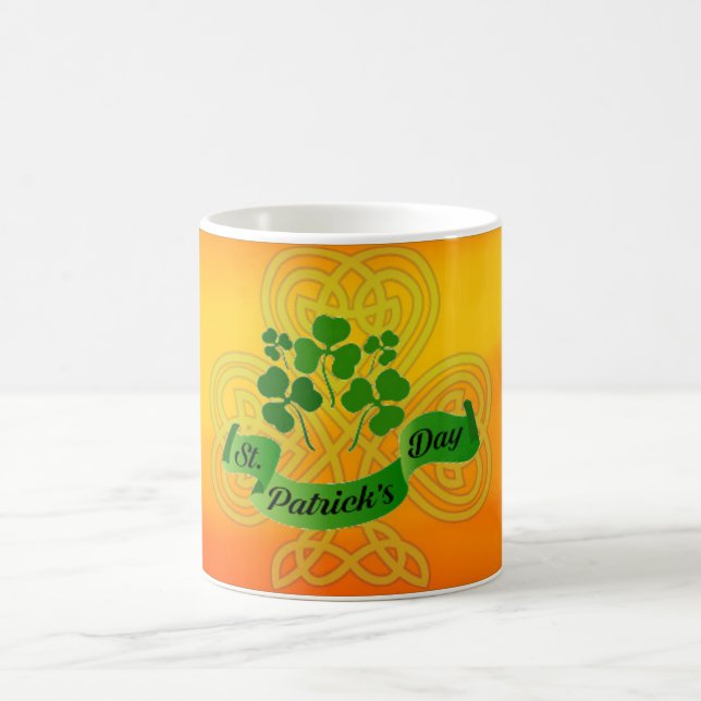 Glad St Patricks dag Pot o' Gold Irland Kaffemugg (Center)