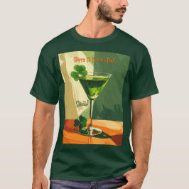 Glad St. Patricks dag Shamrock Martini T Shirt