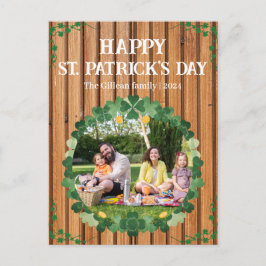 Glad St. Patricks dag Shamrocks familj en bild Helg Vykort