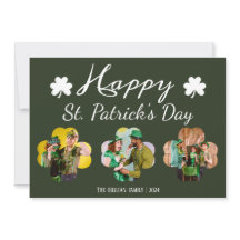 Glad St. Patricks dag Shamrocks familjefoto