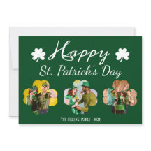 Glad St. Patricks dag Shamrocks familjefoto