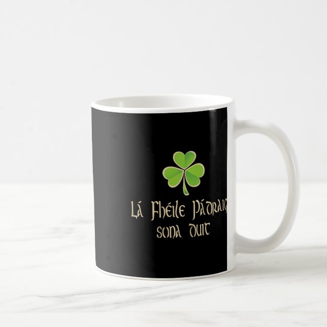 Glad St. Patricks dag till dig på irländska - A Kaffemugg (Höger)