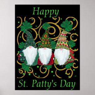 Glad St. Patricks dag TOMTAR Poster