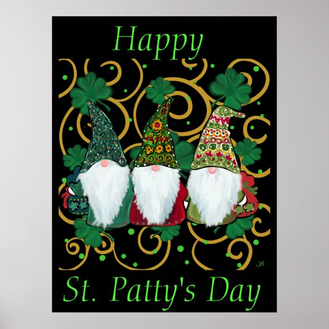 Glad St. Patricks dag TOMTAR Poster (Framsidan)