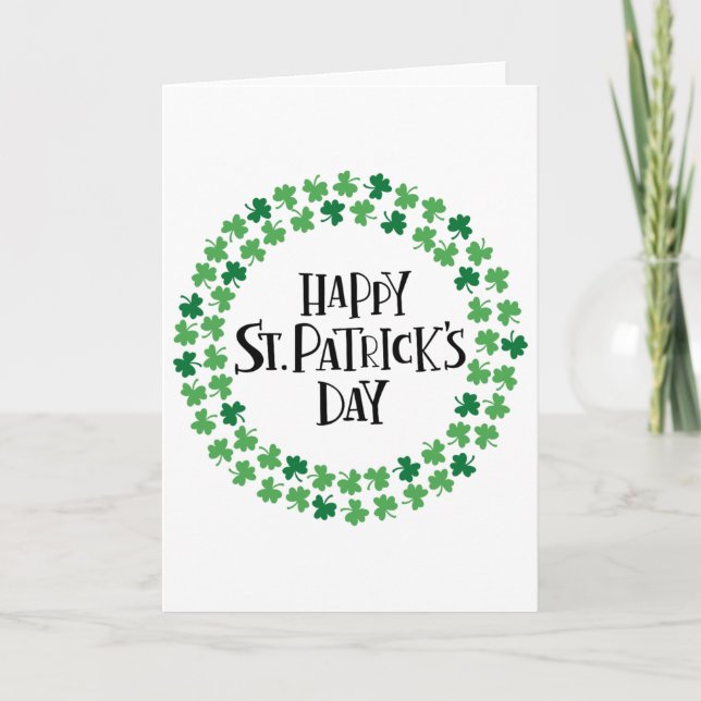 Glad St. Patrick's Day 1  Kort (Framsida)