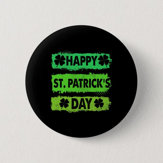 Glad St Patricks Day 2025 - Glad St Sankt Patric Knapp (Framsida)