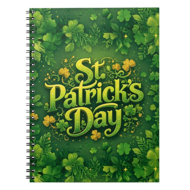 Glad St. Patrick's Day Anteckningsbok (Framsidan)