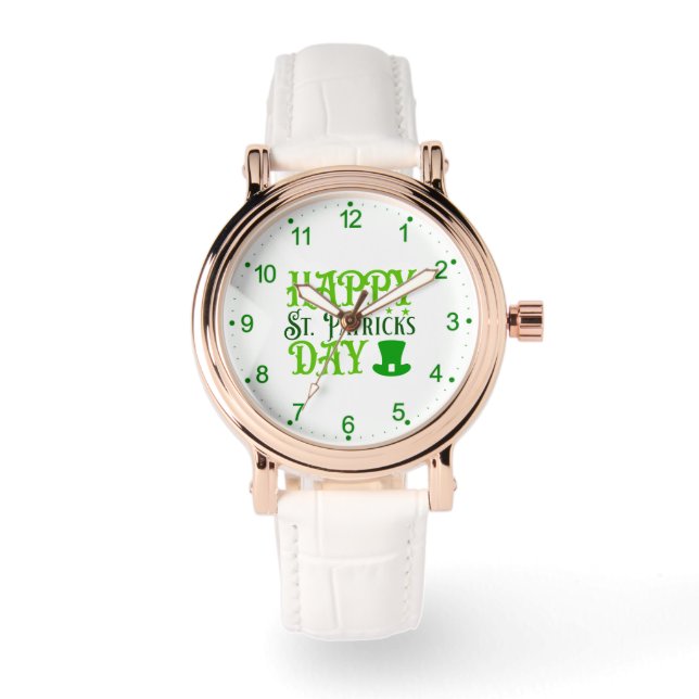 Glad St. Patrick's Day Armbandsur (Framsida)