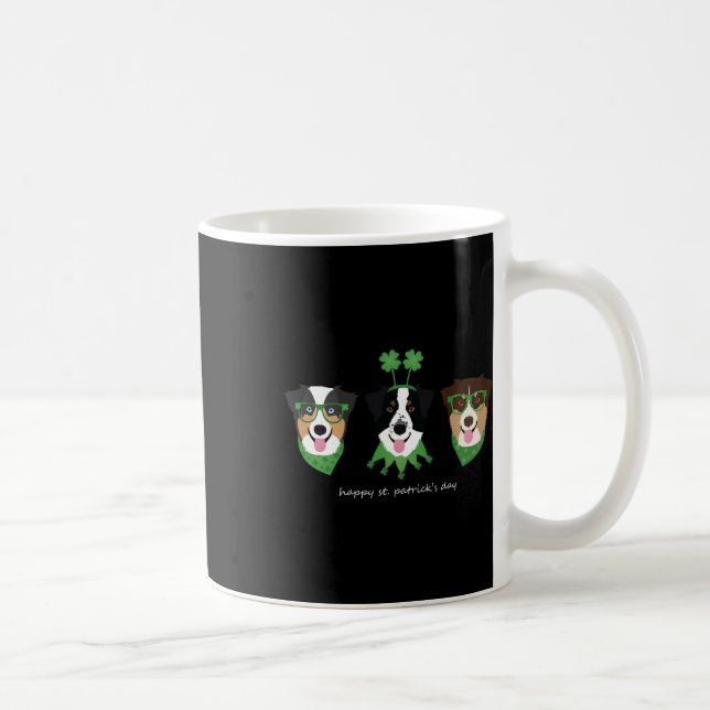 Glad St Patricks Day Australian Shepherd Hundar Kl Kaffemugg (Höger)