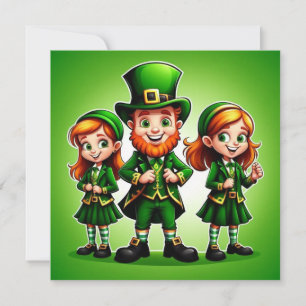 Glad St. Patrick's Day barn Julkort