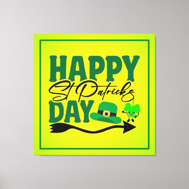 Glad St. Patrick's Day Canvastryck (Framsida)