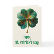 Glad St. Patrick's Day Elegant Shamrock