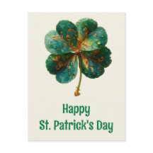 Glad St. Patrick's Day Elegant Shamrock
