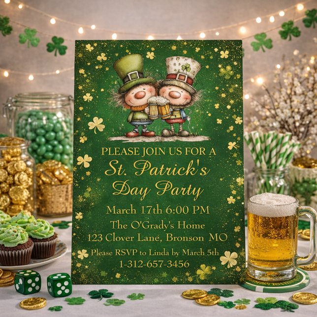 Glad St. Patrick's Day-fest Invitation  Inbjudningar (Skapare uppladdad)