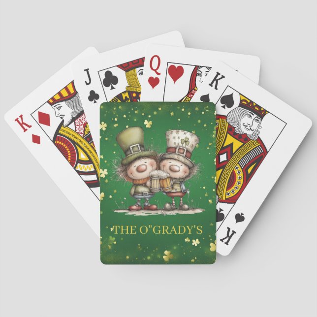 Glad St. Patrick's Day-festillustration Casinokort (Baksidan)