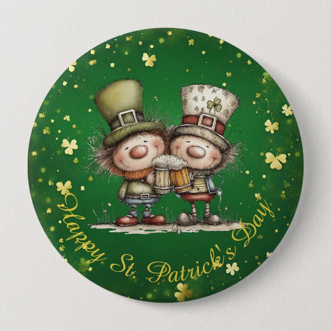 Glad St. Patrick's Day-festillustration Knapp (Framsida)