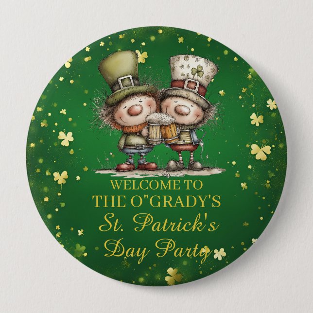 Glad St. Patrick's Day-festillustration Knapp (Framsida)