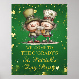 Glad St. Patrick's Day-festillustration Poster