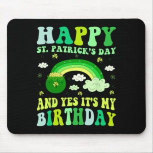 Glad St Patricks Day Födelsedag Saint Paddys Kvinn Musmatta
