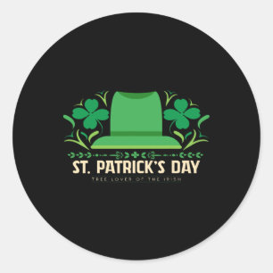 Glad St Patricks Day Födelsedag Saint Paddys Kvinn Runt Klistermärke