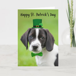 Glad St Patricks Day För Alla Söt Beagle Valp Helgkort