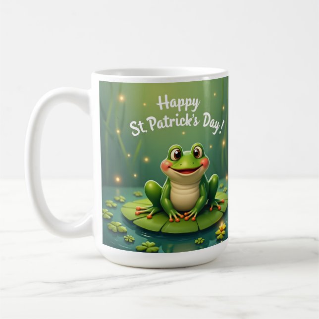Glad St. Patrick's Day Groda Mugg (Vänster)