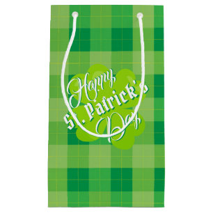 Glad St. Patrick's Day Grön Tartan Lucky Clover