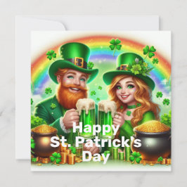 Glad St Patricks Day Högtidskort Julkort