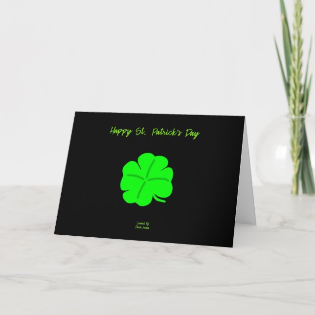 Glad St. Patrick's Day Horisontell Välkomstkort Kort (Framsida)