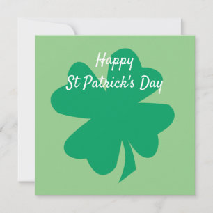 Glad St Patrick's Day Irländsk Shamrock-blad Anpas Kort